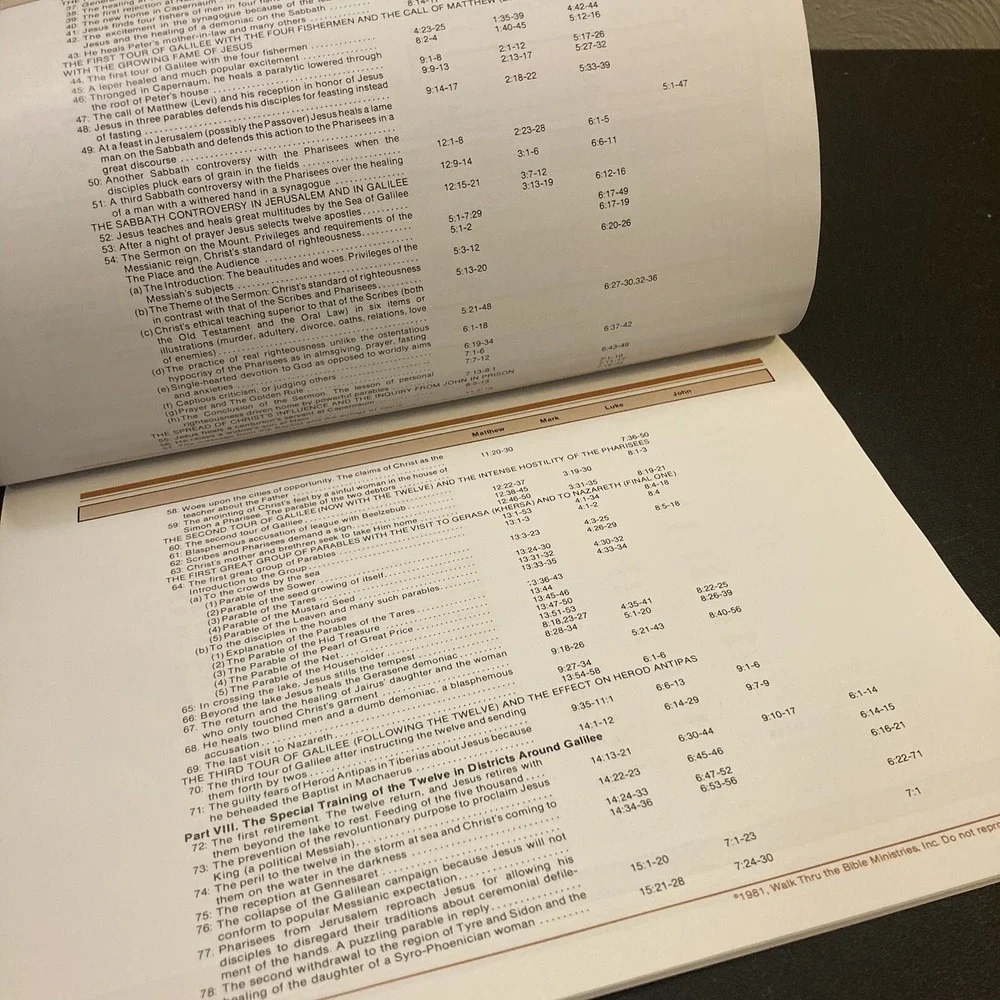 Walk Thru the New Testament Bible Ministries Survey Seminar Notebook VTG 1994